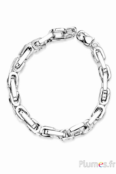 Braccialetto metallico - lunghezza 20 cm - argento